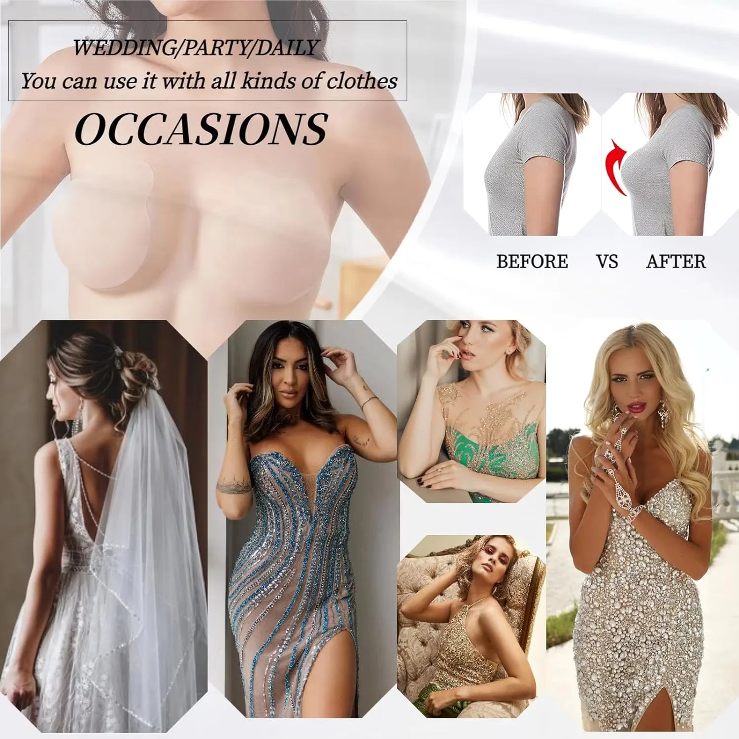 SILICONE FREEDOM — Reusable Adhesive Breast Covers
